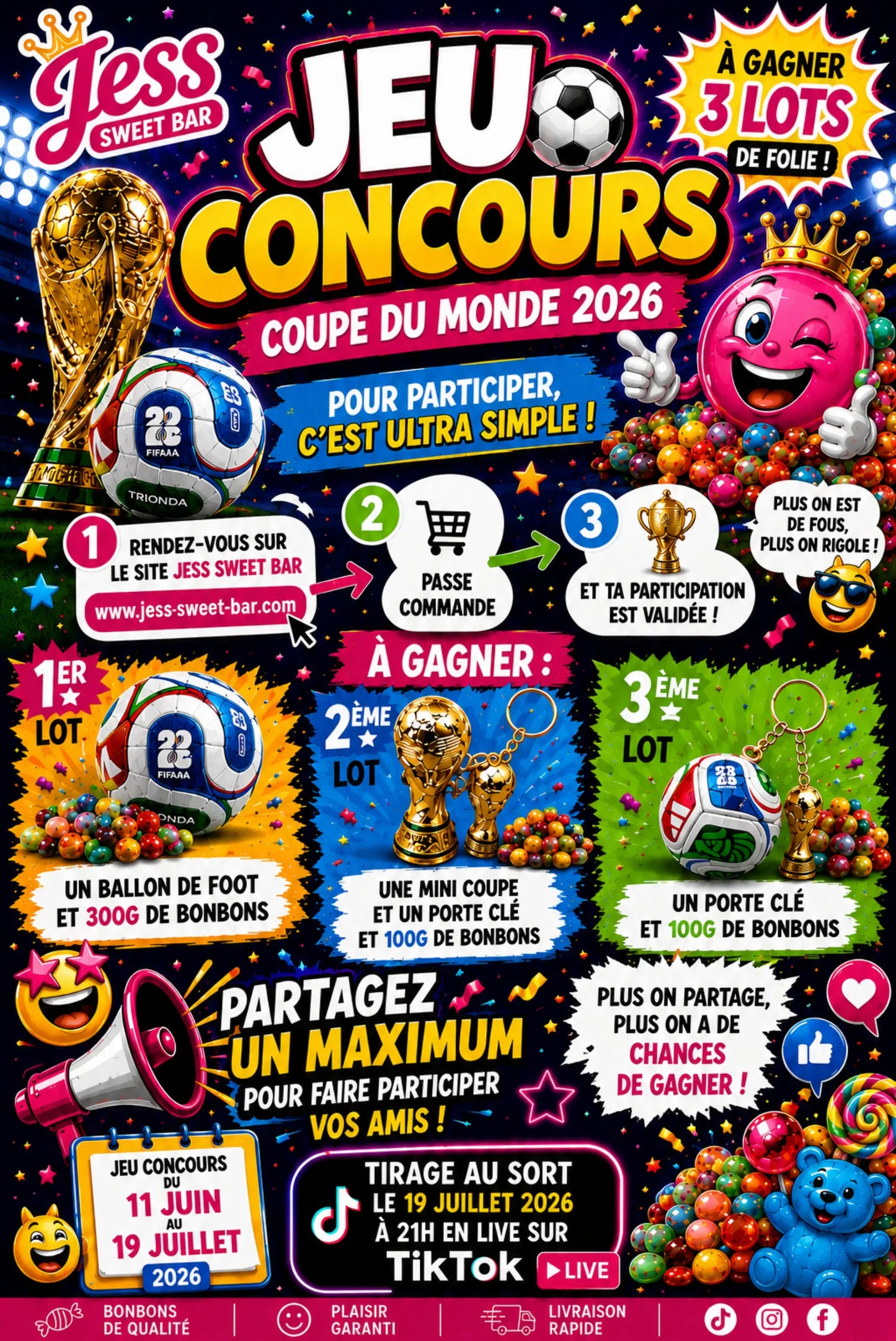 TIRAGE AU SORT: COUPE DU MONDE FOOTBALL 2026