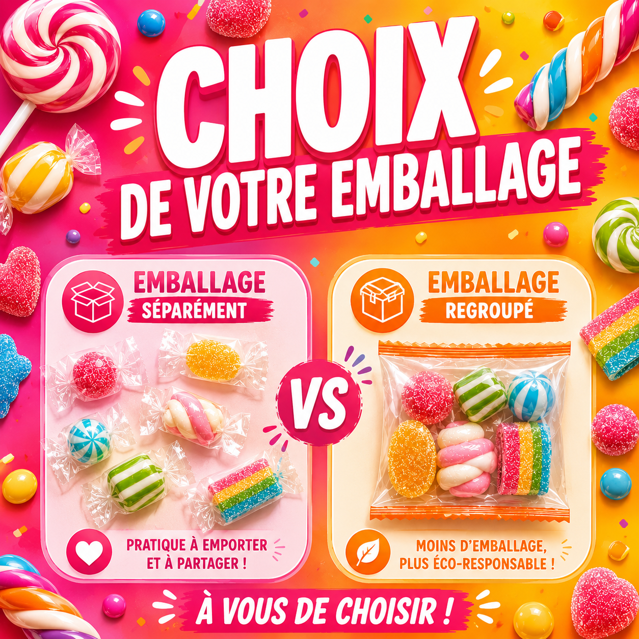 Choix d'emballage